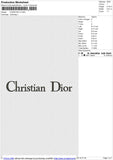 CHRISTIAN D Embroidery File 6 size
