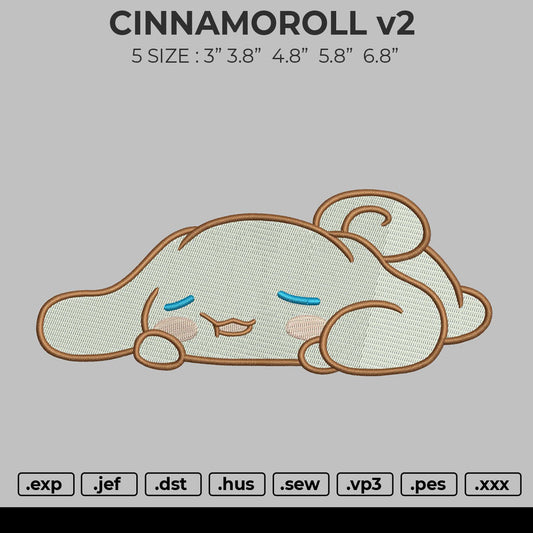 Cinnamoroll v2 Embroidery File 5 size