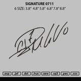 Signature 0711 Embroidery File 6 sizes