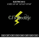 Electric 0612 Embroidery File 6 sizes