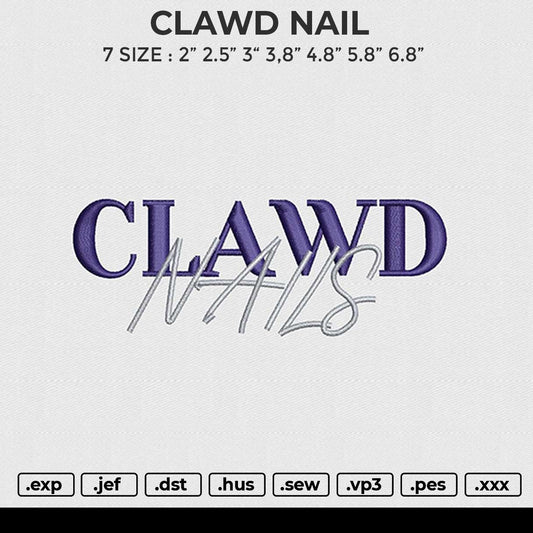 CLAWD NAIL Embroidery File 6 size