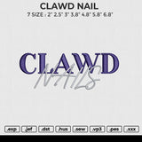 CLAWD NAIL Embroidery File 6 size