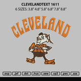 Clevelandtext Embroidery File 6 sizes