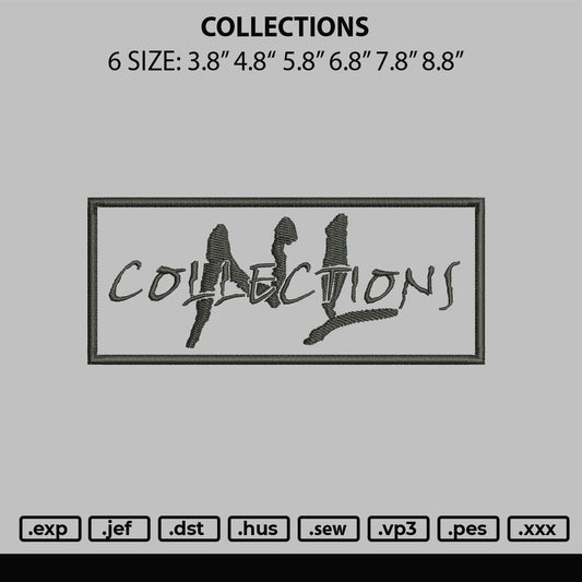 Collections Embroidery File 6 sizes