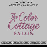 Colortext 1612 Embroidery File 6 sizes