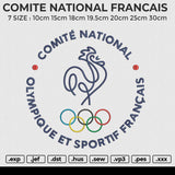 COMITE NATIONAL FRANCAIS Embroidery File 6 size