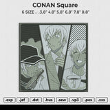 CONAN Square Embroidery File 6 size
