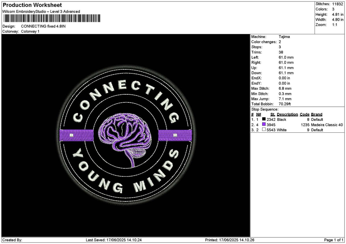 Connectingcircle Embroidery File 6 sizes