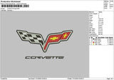 Corvettetext 01 Embroidery File 6 sizes