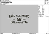 Cosatext 0801 Embroidery File 6 sizes