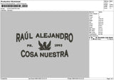 Cosatext 0801 Embroidery File 6 sizes