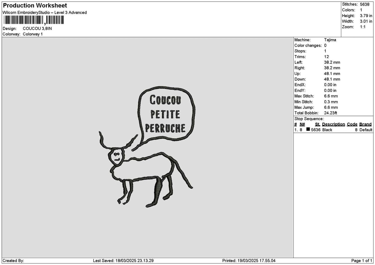 Goatoutline Text Embroidery File 6 sizes