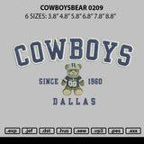 Cowboystext 0209 Embroidery File 6 sizes