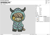 Cow2604 Embroidery File 6 sizes