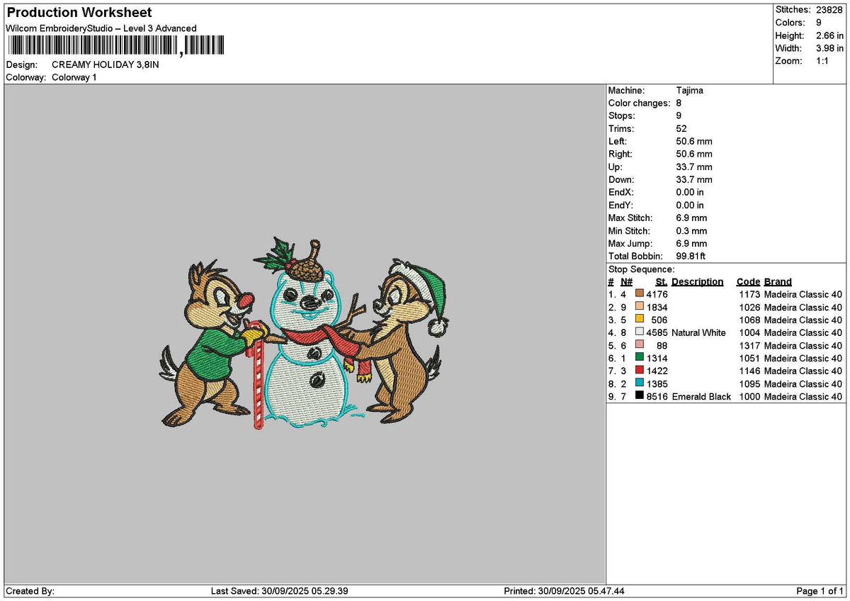 Squirrels Snow Embroidery File 6 sizes