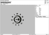 Crimsontext Embroidery File 6 sizes