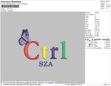 CTRL SZA Embroidery File 6 size