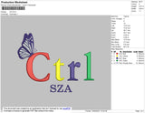 CTRL SZA Embroidery File 6 size