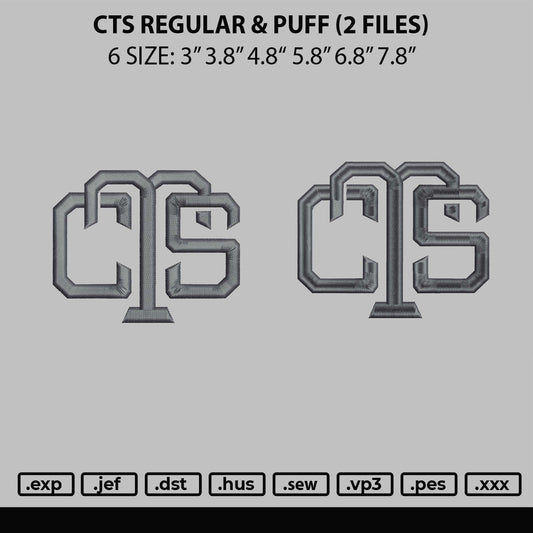 Cts Puff & Regular Embroidery File 6 sizes