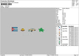 Flag 1712a Embroidery File 6 sizes