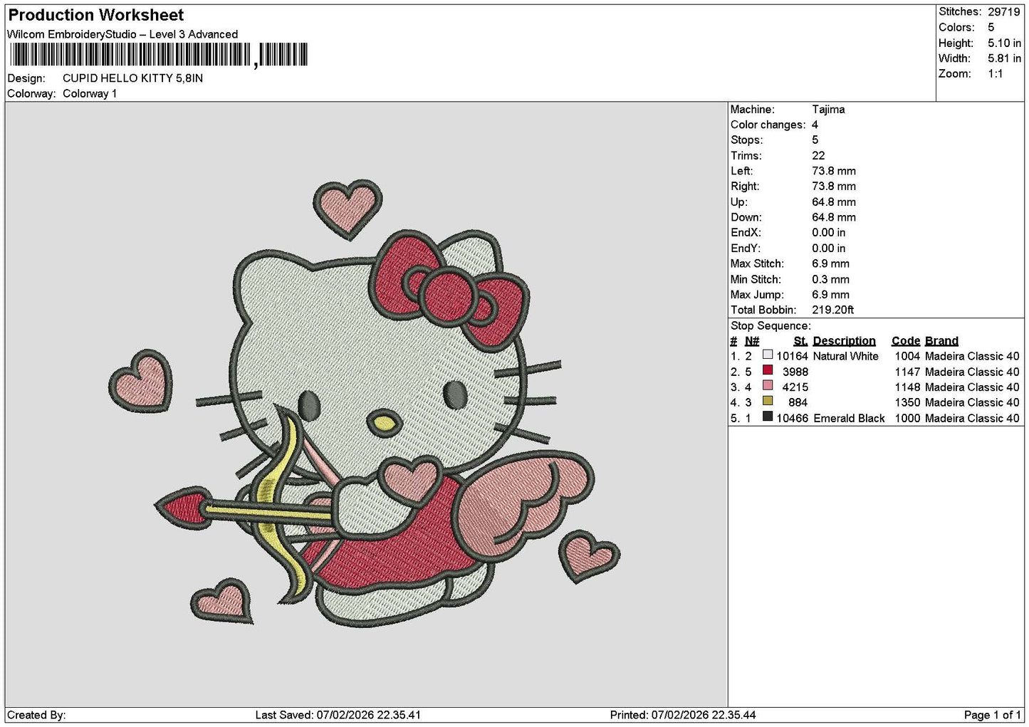 Hk 0702 Embroidery File 6 sizes