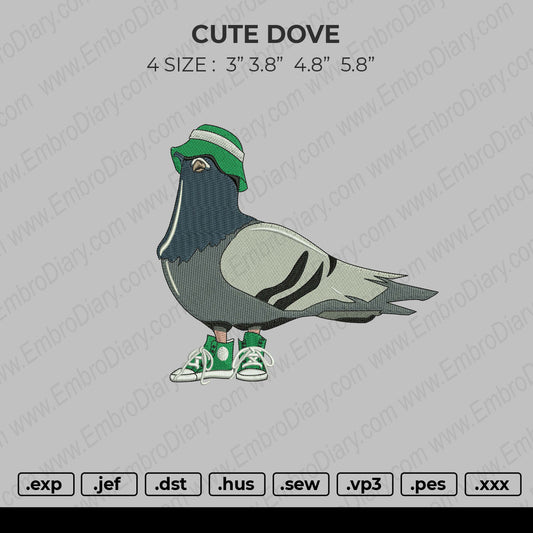 Cute Dove Embroidery