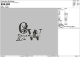 Hairtext Cw Embroidery File 6 sizes