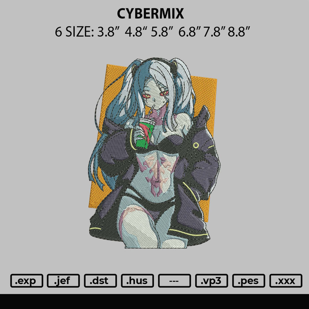 Cybermix Embroidery File 6 sizes