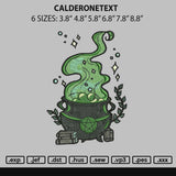 Calderone Embroidery File 6 sizes