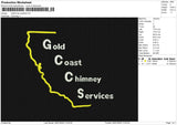 California Coastline Embroidery File 6 size