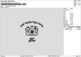 Camera Bunny Embroidery File 6 sizes