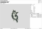 Cat Patch Embroidery design File 6 sizes