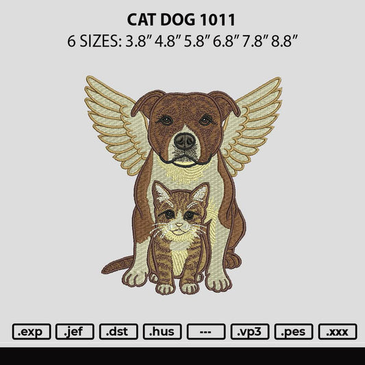Cat Dog 1011 Embroidery File 6 sizes
