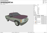 Chevrolet C1500 Embroidery File 6 size