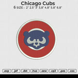 Chicago Cubs Embroidery File 6 size