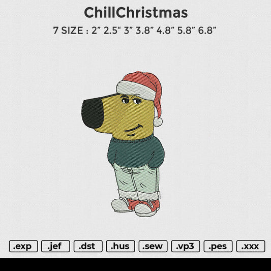 ChillChristmas Embroidery File 6 size