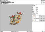 Squirrels Xmas Embroidery File 6 sizes