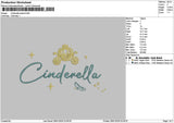 Cinderellatext 2801 Embroidery File 6 sizes