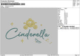 Cinderellatext 2801 Embroidery File 6 sizes