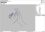 Cleotext Embroidery File 6 sizes