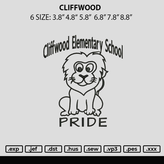 Clifwood Embroidery File 6 sizes