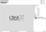 Clink Embroidery File 6 sizes