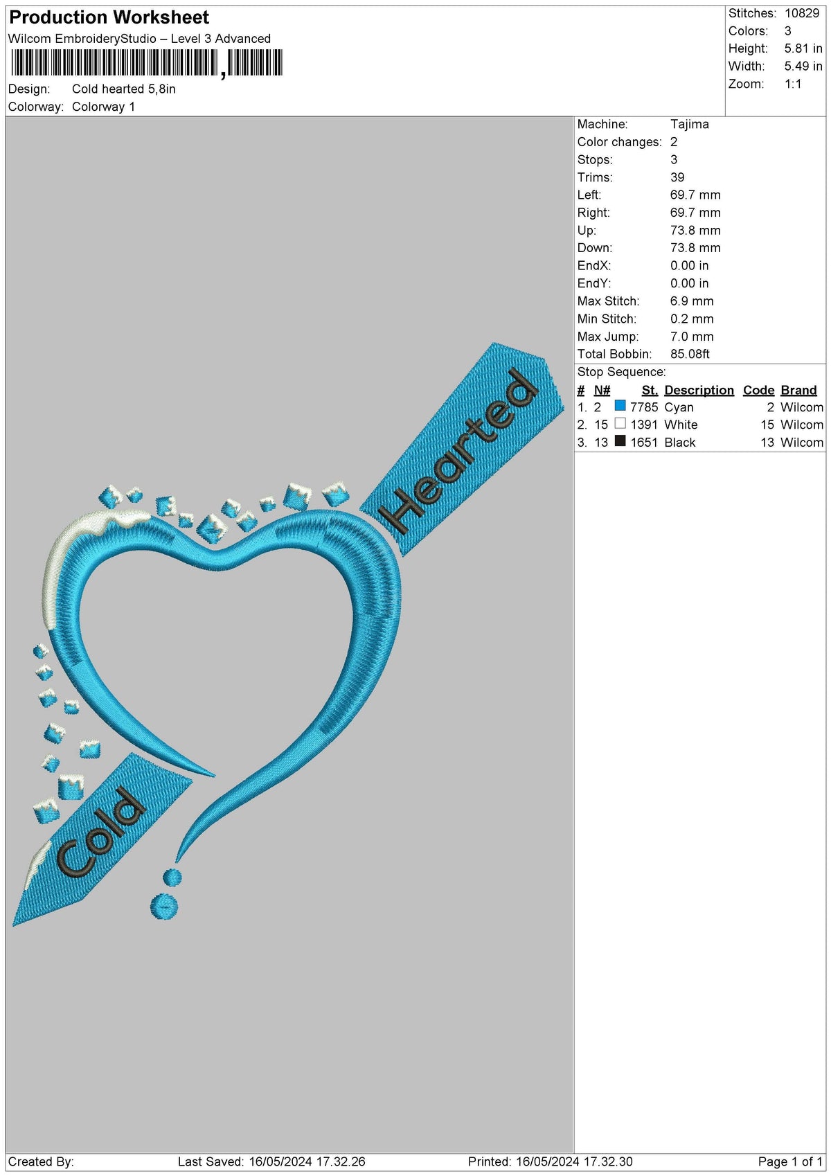 Bluetext Embroidery File 6 sizes