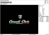 Consulttext Embroidery File 6 sizes