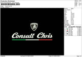 Consulttext Embroidery File 6 sizes