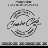 Cousinstext Embroidery File 6 sizes