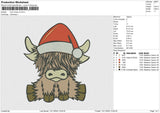 Cow Xmas v2 Embroidery