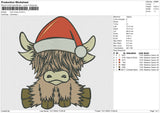 Cow Xmas v2 Embroidery