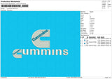 Cummins Blue Embroidery File 6 size