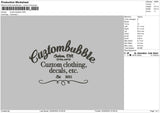 Bubbletext Embroidery File 6 sizes